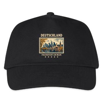 Deutschland Frankfurt Vintage Reisemarke - Kinder Basecap - Schwarz - Vorne
