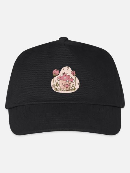 Mushie Mushroom - Kinder Basecap - Schwarz