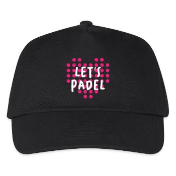Lets_Padel - Kids’ Baseball Cap - black - Front