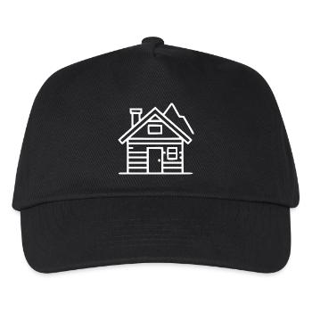 Mountain Hut Hiking Gift Hiker Mountaineer - Kids’ Baseball Cap - black - Front