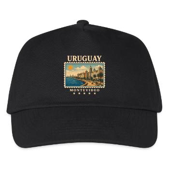 Uruguay Montevideo Vintage Reisemarke - Kinder Basecap - Schwarz - Vorne