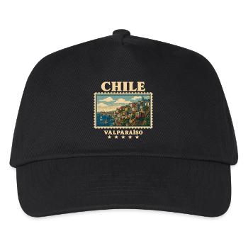 Chile Valparaíso Vintage Reisemarke - Kinder Basecap - Schwarz - Vorne