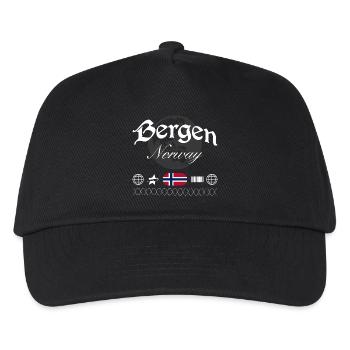 Bergen Norway Streetwear Travel Souvenir - Kids’ Baseball Cap - black - Front