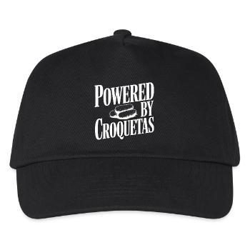Propulsé par Croquetas - Casquette de baseball Enfant - noir - Devant