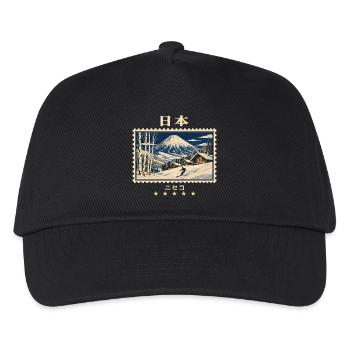 Japan Niseko Vintage Reisemarke - Kinder Basecap - Schwarz - Vorne