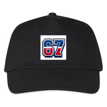 67 Patriotische Zahl - Kinder Basecap - Schwarz - Vorne