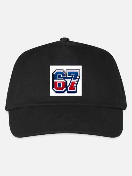 67 Patriotische Zahl - Kinder Basecap - Schwarz