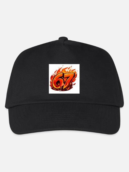 Feuerlogo67 - Kinder Basecap - Schwarz