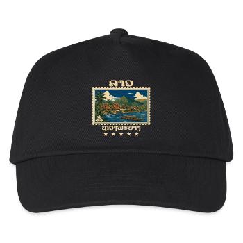 Laos Luang Prabang Marque de voyage vintage - Casquette de baseball Enfant - noir - Devant