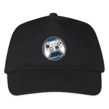 Logo manette : voulez jouer - Casquette de baseball Enfant - noir - Devant
