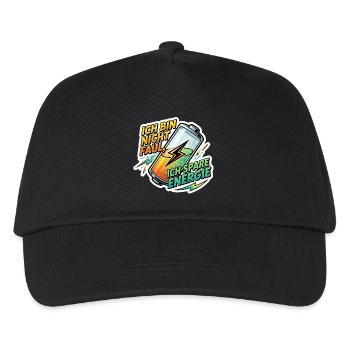 Ich bin nicht faul ich sparen Energie - Kinder Basecap - Schwarz - Vorne
