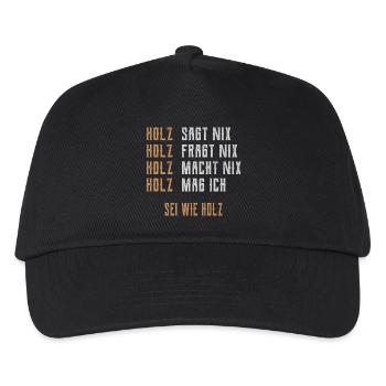 Sei wie Holz - Kinder Basecap - Schwarz - Vorne