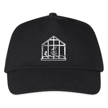 Gewächshaus Garten Gärtner Geschenk - Kinder Basecap - Schwarz - Vorne