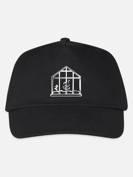 Gewächshaus Garten Gärtner Geschenk - Kinder Basecap - Schwarz