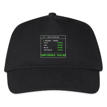 System Check Build Pipeline DevOps IT Geschenk - Kinder Basecap - Schwarz - Vorne