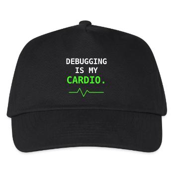Debugging Is My Cardio IT Humor Geschenk - Kinder Basecap - Schwarz - Vorne