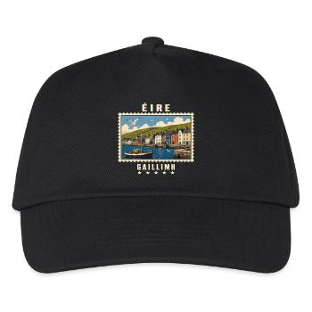 Irland Galway Vintage Reisemarke - Kinder Basecap - Schwarz - Vorne