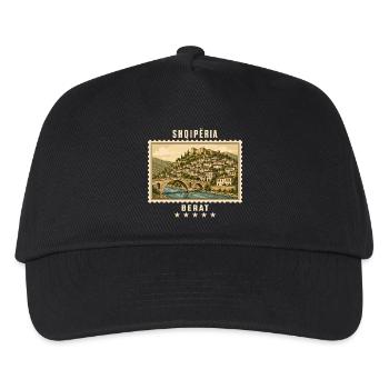Albanien Berat Vintage Reisemarke - Kinder Basecap - Schwarz - Vorne