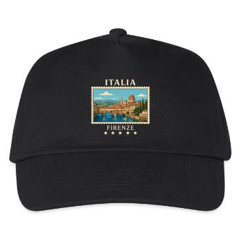 Italien Florenz Vintage Reisemarke - Kinder Basecap - Schwarz - Vorne