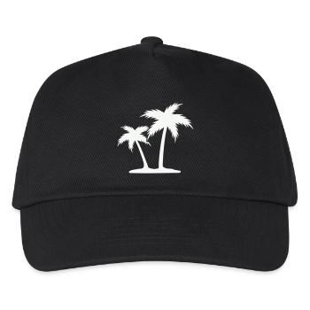 Palmeninsel Silhouette - Kinder Basecap - Schwarz - Vorne