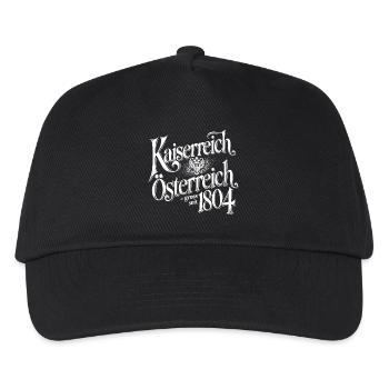 Kaiserreich Österreich, weiss - Kinder Basecap - Schwarz - Vorne