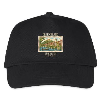Deutschland Tübingen Vintage Reisemarke - Kinder Basecap - Schwarz - Vorne
