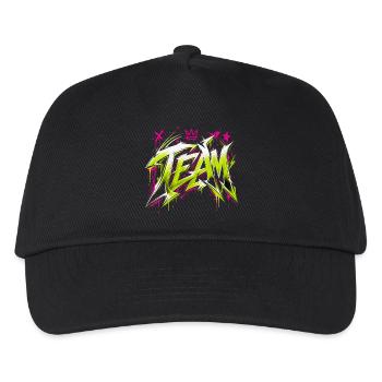 Team - Kids’ Baseball Cap - black - Front