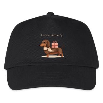 Special Delivery Dachshund Gift Christmas - Kids’ Baseball Cap - black - Front