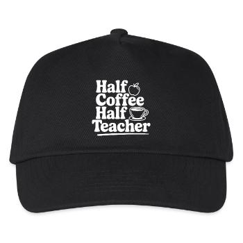 Half Coffee Half Teacher - Kids’ Baseball Cap - black - Front