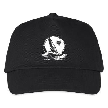 Windsurfing Sketch - Kids’ Baseball Cap - black - Front