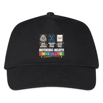 Nothing Beats Kindergarten Rock Scissors Paper - Kids’ Baseball Cap - black - Front