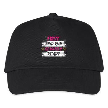 First mud run Schlammlauf Muddy Race - Kids’ Baseball Cap - black - Front