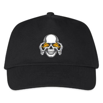 Skull with goldfish eyes - Kids’ Baseball Cap - black - Front
