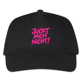 Juckt mich nicht - Cooler Spruch - Kinder Basecap - Schwarz - Vorne