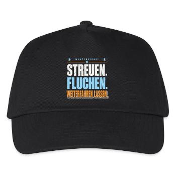 Winterdienst Streuen Fluchen - Kinder Basecap - Schwarz - Vorne