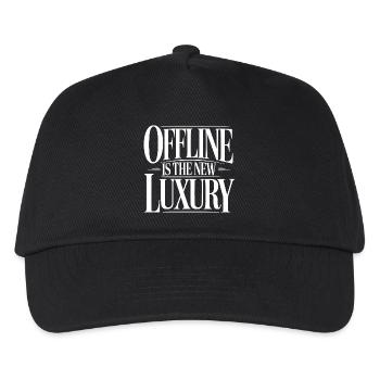 Offline ist der neue Luxus - Kinder Basecap - Schwarz - Vorne