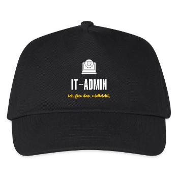 IT-Admin Geschenk Ich fixe das vielleicht - Kinder Basecap - Schwarz - Vorne