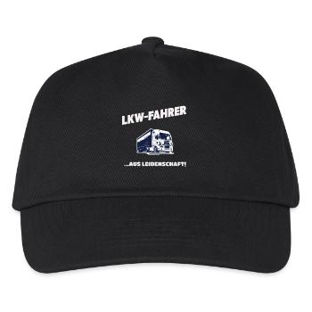 LKW-Fahrer Aus Leidenschaft Trucker Geschenk - Kinder Basecap - Schwarz - Vorne
