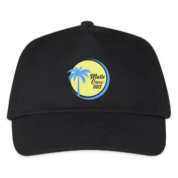 Malle Crew 2027 Palmen Circle - Kinder Basecap - Schwarz - Vorne
