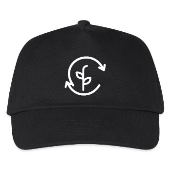 Sprout Circle Wachstumsemblem - Kinder Basecap - Schwarz - Vorne