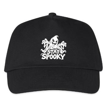 Stay Spooky Geisterdesign - Kinder Basecap - Schwarz - Vorne