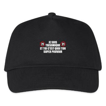 Ich habe das Down-Syndrom und du, was ist deine Macht - Kinder Basecap - Schwarz - Vorne