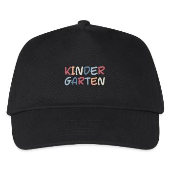 Schriftzug Kindergarten Kleinkinder - Kinder Basecap - Schwarz - Vorne