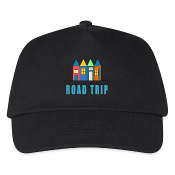 LEBEN SIE DEN URLAUB. FERIEN. SCHÖNE FERIEN - Kinder Basecap - Schwarz - Vorne