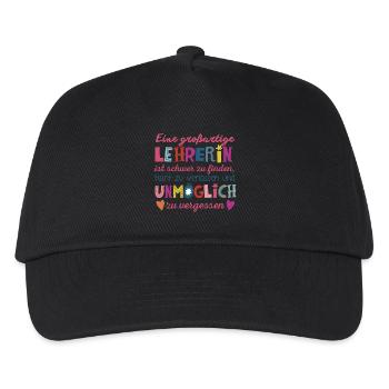 Großartige Lehrerin - Kinder Basecap - Schwarz - Vorne