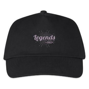 Legenden wurden 1983 geboren - Kinder Basecap - Schwarz - Vorne