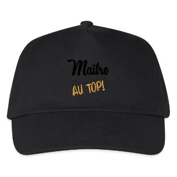 MASTER. MASTER. THANK YOU. THANK YOU MASTER - Kids’ Baseball Cap - black - Front