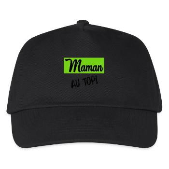 MOM - Kids’ Baseball Cap - black - Front