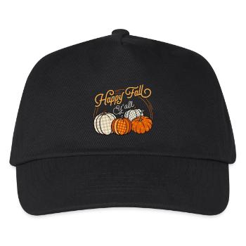 Joyeux automne Y’All Citrouilles d’automne - Casquette de baseball Enfant - noir - Devant