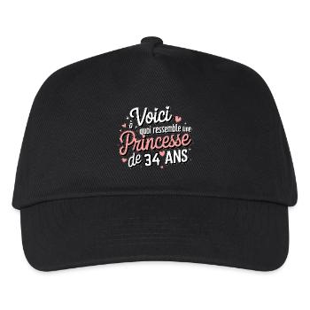 34-Year-Old Princess - Kids’ Baseball Cap - black - Front